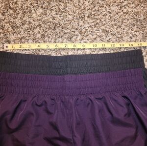 Athletic Works Women's Athletic Shorts 2pcs -Purple & Black